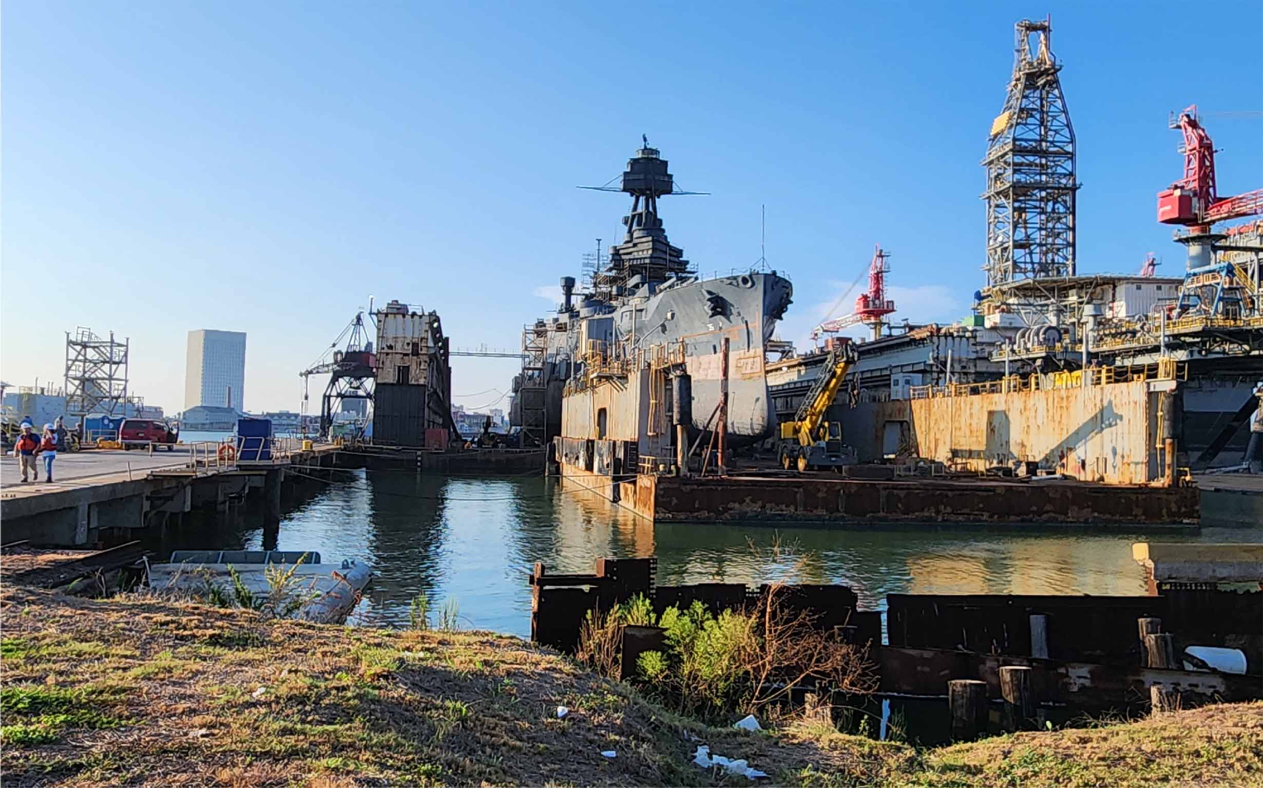 AUVs Surveying in Ports and Dry Dock – Battleship Texas
