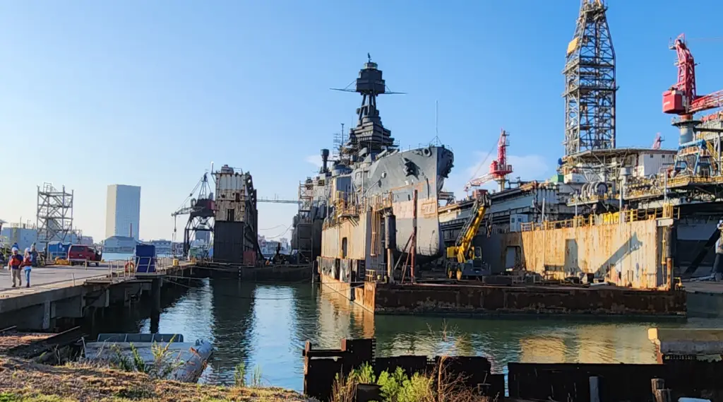 Battleship Texas gulf copper port of galveston